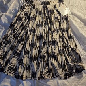 LuLaRoe Black and Cream A-Line Skirt
